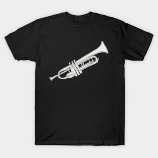 Silver Trumpet Jazz Brass Band Horn T-Shirt